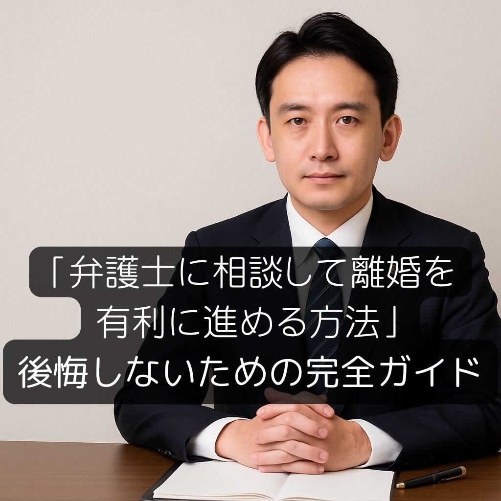 「弁護士に相談して離婚を有利に進める方法」後悔しないための完全ガイド