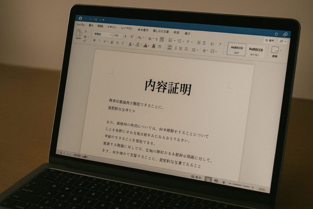 内容証明の書き方