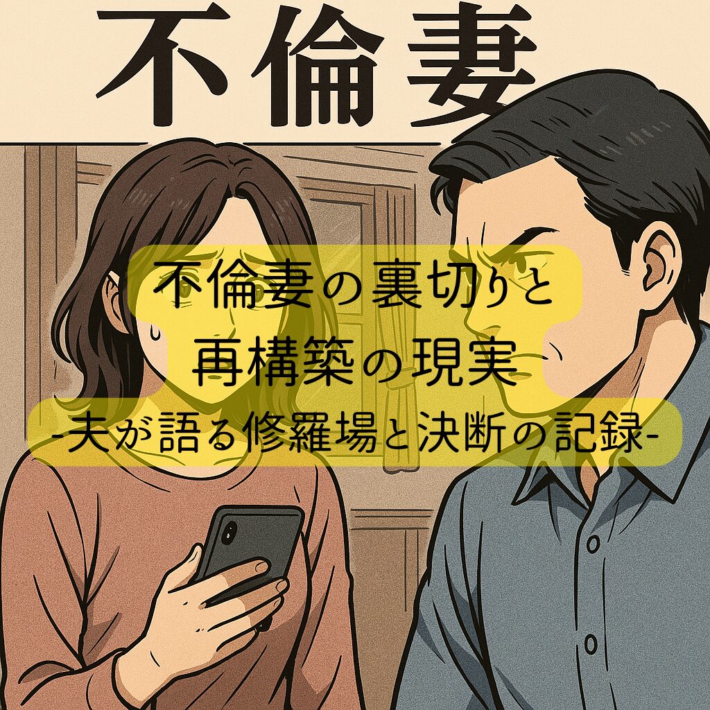 不倫妻の裏切りと再構築の現実-夫が語る修羅場と決断の記録-