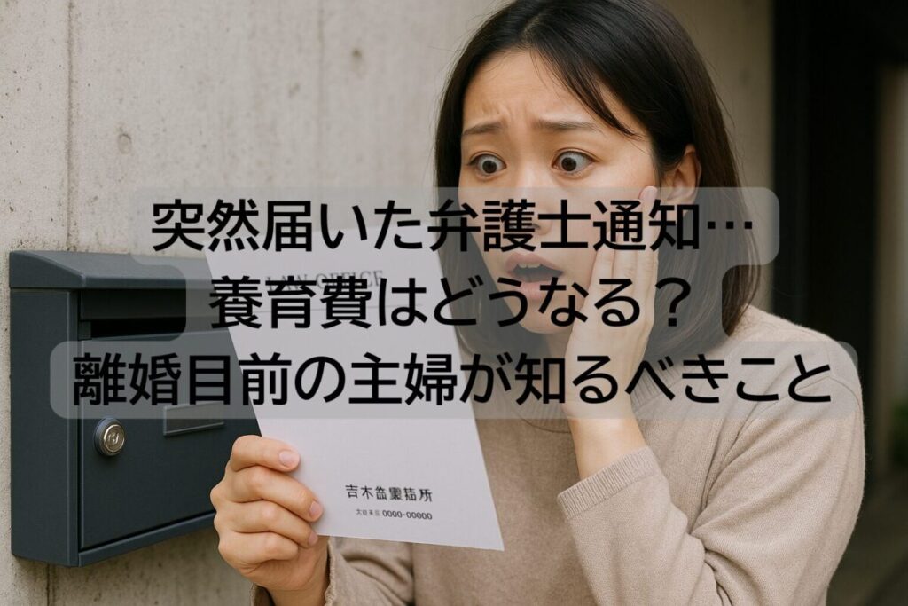 突然届いた弁護士通知…養育費はどうなる？離婚目前の主婦が知るべきこと